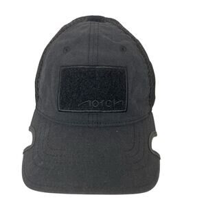 Notch Classic Premium Black Operator Cap Black Mesh Hook Loop Tactical Outdoors